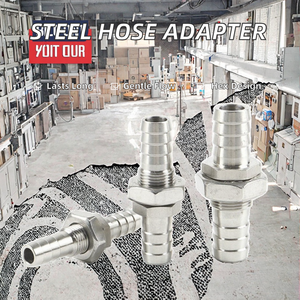 THB- Conector adaptador de acero inoxidable para empalme de mangueras, recto y liso, con púas, accesorio de panel de baja presión, cabezal hexagonal, ODM - Product Image 2