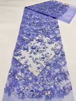 Robe Cheongsam pour filles en tissu perlé et dentelle, broderie colorée, paillettes de 2-5 mm, tricot écologique, séchage rapide, 100% polyester
