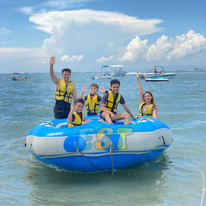 <span class=keywords><strong>Tube</strong></span> gonflable de vol de bateau de beignet de 5 personnes remorquable <span class=keywords><strong>pour</strong></span> des jeux de sports nautiques flottants d'enfants et d'adultes - Product Image 2