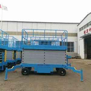 New Product 16 M Lifting Height Hydraulic Semi Electric Aerial Working Scissor Lift Table Platform