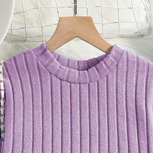 Vente en gros d'ensemble de vêtements d'automne et de printemps pour adolescentes, nouvelle mode décontractée 2024, ensemble chemise à manches longues et pantalon à jambes évasées - Product Image 3