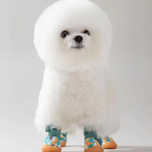 Zapatos Clásicos Transpirables de <span class=keywords><strong>Verano</strong></span> para Perros con Diseño Estampado - Protectores de Patas Antideslizantes para Razas Pequeñas (Teddy, Bichón y Pomerania) - Product Image 3