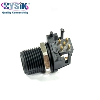 Conector Impermeable M12 de Plástico de 5 Pines con Código A, Macho, de Ángulo Recto, para Montaje en PCB, para Sensores Marinos N2K