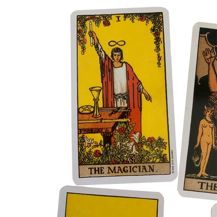 Tarjeta de Tarot de oráculo mágico, con diseño de logotipo OEM de fábrica de fuente, tipo caja