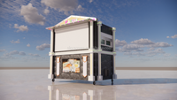 Mini-magasin mobile de 10 pieds en panneaux sandwich aluminium, conteneur d'expédition, café, bar, fast-food, étanche