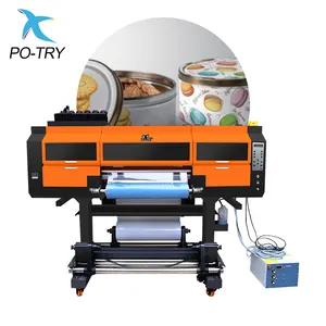 PO-TRY Fácil de Operar 60cm AB Film Printing Machine Automática I3200 Printerhead UV DTF Impressora Tudo Em Um