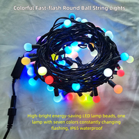 Petite boule lumineuse LED, lumière de décoration festive, lumière RGB