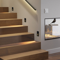 Détecteur de mouvement intelligent et intelligent Kit d'éclairage LED pour escalier Lumière LED encastrée pour escalier avec contrôle Détecteur de mouvement pour lampe murale d'escalier