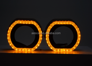 AES M8 2.5 "faro Led decorazione sudario 5D maschera Led faro auto APP RGB copertura di cristallo luce di benvenuto - Product Image 6