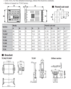 Nuevo y Original Autonics TC4Y-N2R/TC4Y-N2N/TC4Y-12R, Pantalla Única Económica para Medición de Temperatura PID - Product Image 6