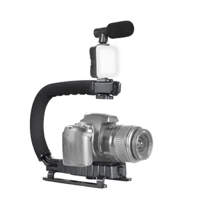 用于摄像机Dslr数码相机视频的u型C形手持支架摄像机稳定器闪光支架