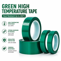 Ruban adhésif thermique vert multi-usages sur mesure OEM, ruban de masquage PET haute température pour impression 3D et sublimation