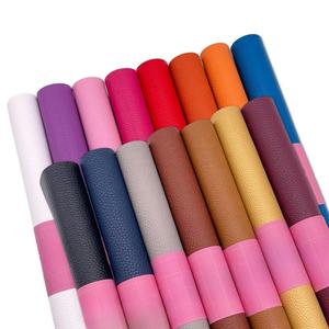 28x20.5 सेमी रंगीन क्लासिक फाइन लीची पैटर्न पेबल लाची पैटर्न पेबल लिची नकली चमड़े की चादरें - Product Image 2