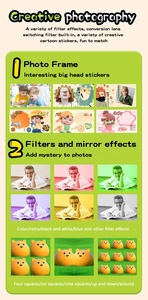 Çocuklar için sevimli anında baskı kamera P99 termal kağıt ile noel hediyesi oyuncak, müzik çalma ve erkekler için yaratıcı filtreler, kızlar - Product Image 5