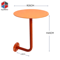 Table basse murale tendance de style nordique en acier inoxydable pour salons de thé, desserts et cafés – Mobilier de salon
