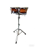 China Custom Popular Percussion Instrument 7.5+ 8.5 Inch Bongo with Cowhide Birch Wood