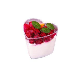 Vaso de Plástico Transparente en Forma de Corazón para Mousse, Postre, con Tapa Desechable de 130 ml, para <span class=keywords><strong>Helado</strong></span>, Pudín, Gelatina, Tiramisú - Product Image 5