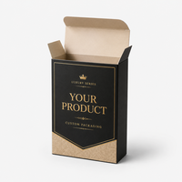 Boîte cosmétique en papier personnalisée, pliée à l'extrémité, pour l'emballage de sérum de soin de la peau