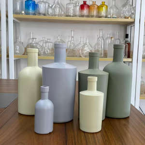 Botella de Vidrio Personalizada para Ginebra, Whisky, Vodka, Aceite de Oliva y Agua, en <span class=keywords><strong>Azul</strong></span>, Rosa, Blanco, Transparente, Negro Mate, de 500 ml, 750 ml y 1000 ml - Product Image 6