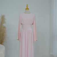Vêtements islamiques Loriya, corsage élégant et jupe fluide en mousseline de soie, robes maxi modestes, abaya, robe musulmane pour femmes pour l'été