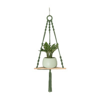 Étagère murale décorative d'angle pour plantes, support pour plantes en pot en coton, style nordique, tapisserie murale géométrique tissée à la main