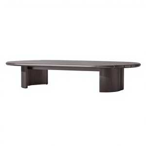 Table basse d'extérieur en aluminium T6 antirouille et corde tressée à la main, design linéaire contemporain pour terrasse et balcon toutes saisons - Product Image 1