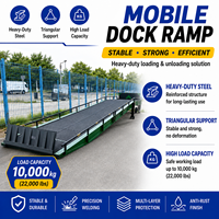 Rampe de chargement de conteneurs avec hauteur hydraulique réglable, pont en acier antidérapant, solution de chargement mobile pour entrepôt