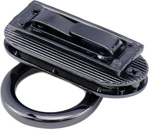 Cierres de metal Chinflly PCS con cierre giratorio, estilo anillo negro, para bolsos, carteras, maletines y manualidades. - Product Image 5