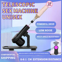 Machine sexuelle télécommandée, vibrateur télescopique à 20 fréquences, gode télescopique automatique de 6 cm, machine de masturbation vibrante
