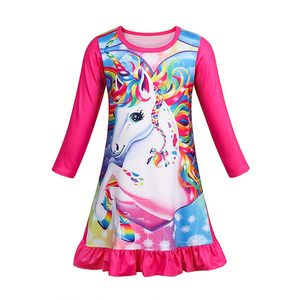 <span class=keywords><strong>Abbigliamento</strong></span> per Bambini con Motivi Floreali in Cotone, Vestiti da Festa per Bambine, <span class=keywords><strong>Abbigliamento</strong></span> per Bambini Più Popolare - Product Image 3