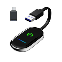 S7 Carplay Android Auto 2-1 Smart Wifi 5.8 BT5.4 Dongle Carplay USB Boîtier en alliage de verre et de zinc pour une bonne dissipation de la chaleur