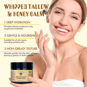 Bálsamo de Sebo Natural Batido con Miel para Rostro y Cuerpo, Nutritivo Profundo, Hidratante, Reparador de la Barrera Cutánea para Piel Seca y Dañada - Product Image 2