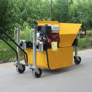 Machine à former des bordures en béton à poussée manuelle, design compact jaune, application routière - Product Image 1