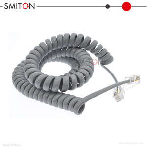 Câble spiralé noir blanc RJ9 RJ10 4P4C pour combiné téléphonique - Product Image 6