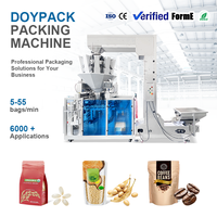 Machine d'emballage de sacs debout à fermeture éclair de fournisseurs chinois, machine de remplissage et d'emballage de doypack pour granulés, soja, riz, grains de café