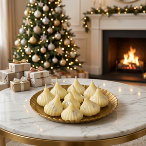 Bougie Modak Art sans flamme, sans gouttelettes, en paraffine, dans un récipient, décoration moderne pour la maison, non parfumée - Product Image 4