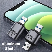 Adaptateur OTG Justlink USB 3.1 vers Type-C 10 Gbps en alliage d'aluminium, convertisseur de charge rapide pour ordinateur portable, MacBook, téléphone