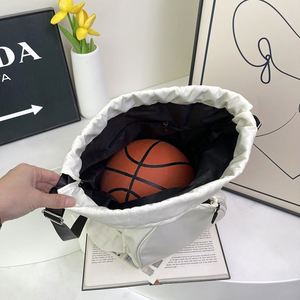 Large Capacity Versatile Sports Backpack for Badminton Tennis Thick Polyester Draw <b>String</b> <b>Bag</b> with Shoes Compartment - Product Image 6