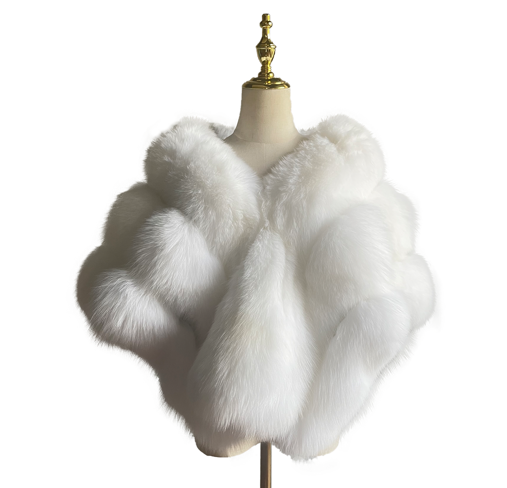bridal cape real fur