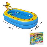 Aufblasbare Spritzmatte für Draußen Kinder-Wasserbecken Sprinkler Hai-Design