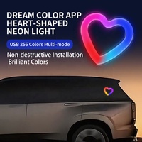 Nouvelle lumière ambiante LED pour pare-brise de voiture Thhowie, bande lumineuse néon, lampe d'ambiance décorative pour vitre arrière, premium 12V, éclat lumineux