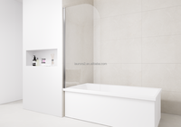SUEZ Sanitaire Salle de bain OEM Baignoire personnalisable Pliable Panneau mural en verre Pare-douche pour hôtel