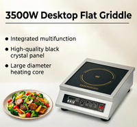 Table de cuisson à induction électrique commerciale concave ou plate 3500W/5000W, grande puissance, pour restaurant, plaque de cuisson, plaque chauffante