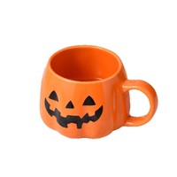 Cadeau créatif pour Halloween, tasse en céramique en forme de citrouille résistante aux hautes températures, tasses rétro de style cartoon pour couple avec une poignée