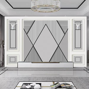 Tv fond papier peint moderne minimaliste lignes géométriques salon 3D stéréoscopique Film et télévision revêtement mural mural - Product Image 4