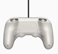 Manette filaire 8Bitdo Pro 2 82BD édition blanche rétro, contrôleur de jeu USB compatible avec PC et consoles.