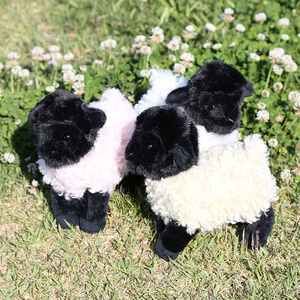 Nuevo Peluche de Oveja de Lana Rizada con Bola de Carbón, Muñeco de Peluche para Niños, Almohada Relajante para Bebés, Muñecos de Animales de Peluche - Product Image 4