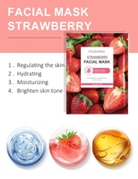 Masque Facial de Beauté Éclaircissant et Hydratant en Profondeur à la Fraise, VC, Hyaluronate de Sodium et Raisin – Prix de Gros Usine