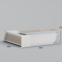 Bureau de direction convertible ergonomique de luxe, finition brillante, durable, écologique, Taiho Paint CEO Table E1 MDF, bureau moderne pour patron