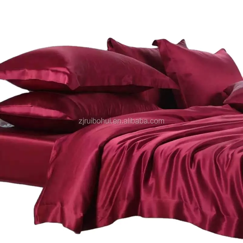 OEM 100% pure mulberry silk bed sheet/Luxury silk sheets